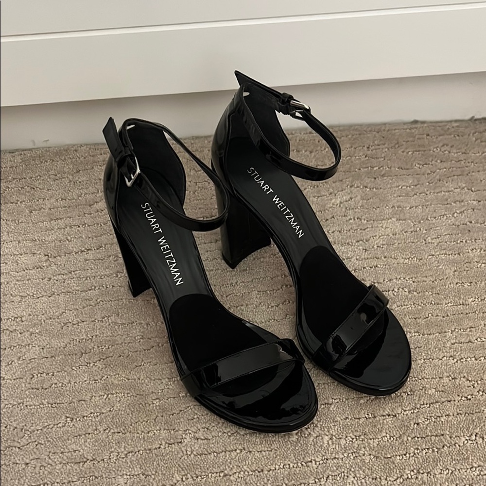 Stuart Weitzman Black Patent Leather Heels